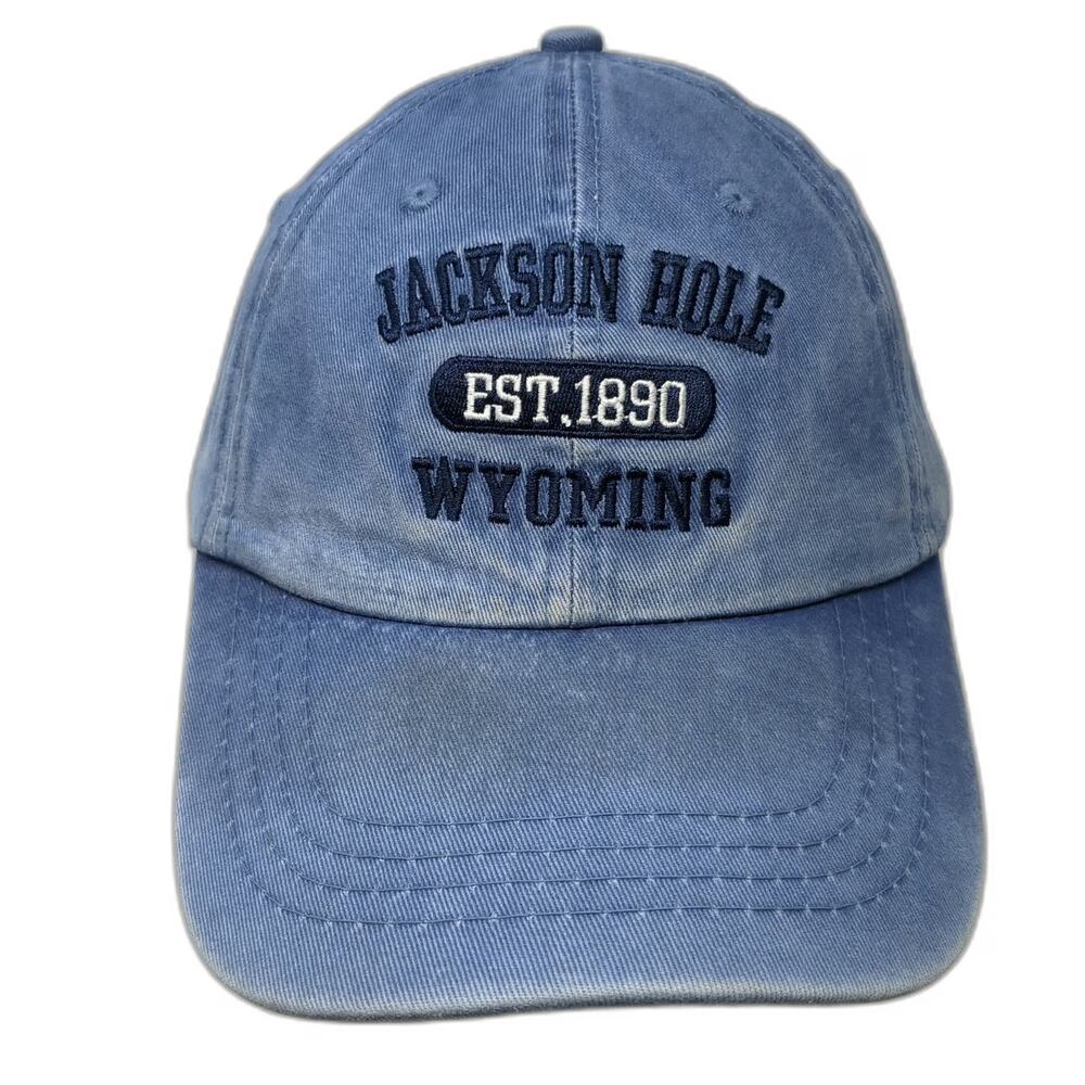 DIMCO Apparel Baseball Cap Blue One Size Jackson Hole Wyoming Est 1890 Slide Hat